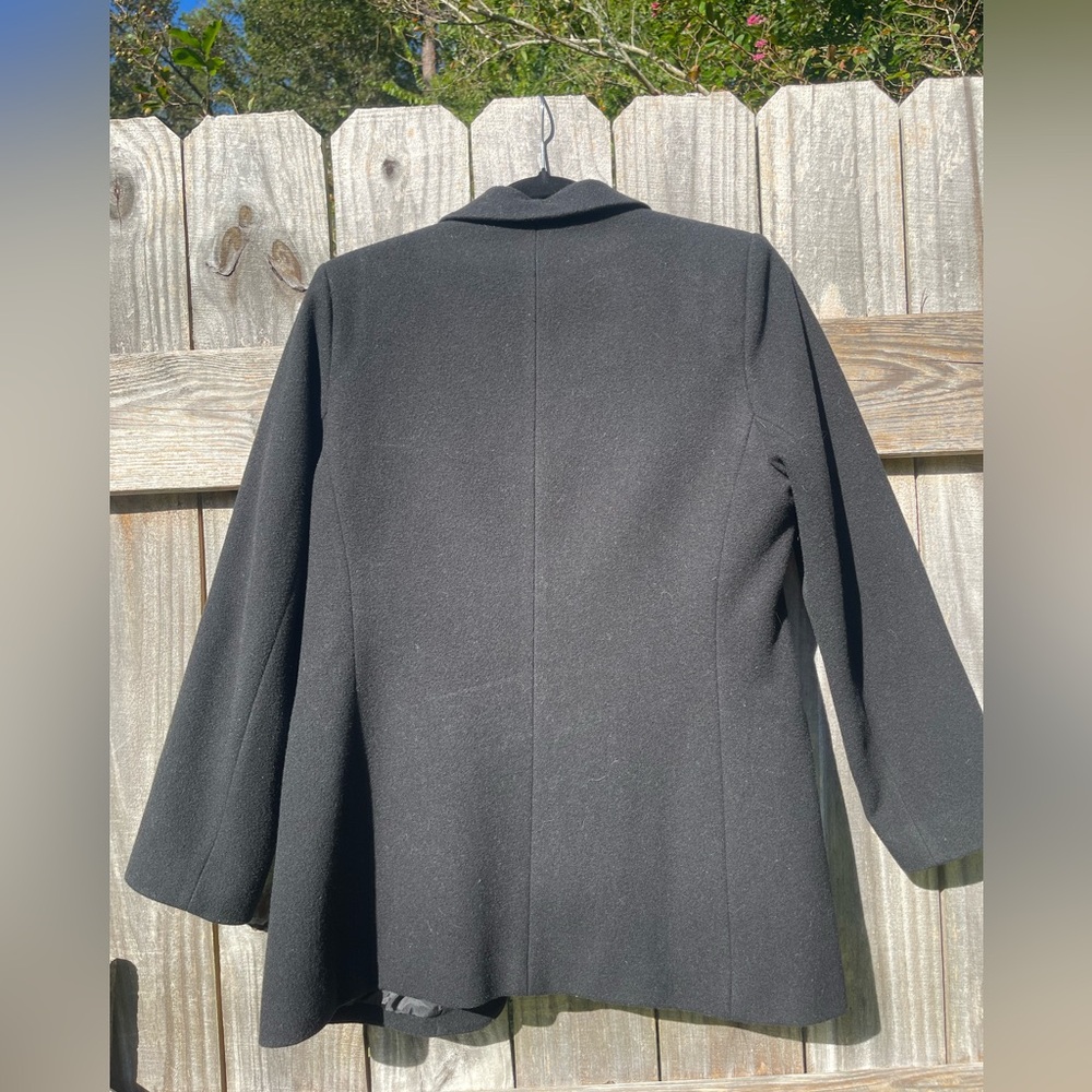 Benard Holtzman Harve Benard Ltd Wool Cashmere Blend Classic Black Blazer Size 8 - Picture 7 of 10